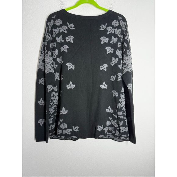 Backstage Women’s Bohemian Knit Full Zip Cardigan Leaf Print Size XL See Notes - Picture 3 of 7